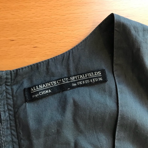 All Saints Alia Dress in Blue/Grey Color - Picture 5 of 6